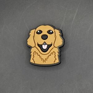(5/$15) Golden Retriever Dog Croc Charm